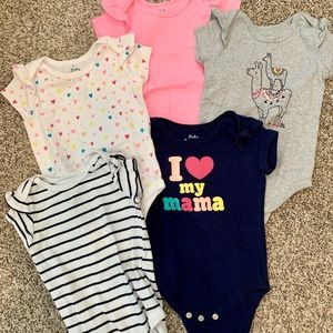 3-6 month girl onesie bundle